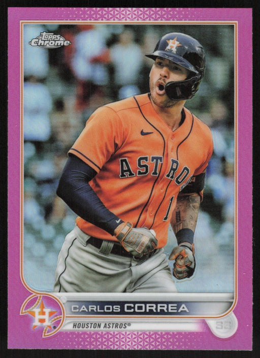 Carlos Correa 2022 Topps Chrome # 213 Pink Refractor Houston Astros - Collectible Craze America