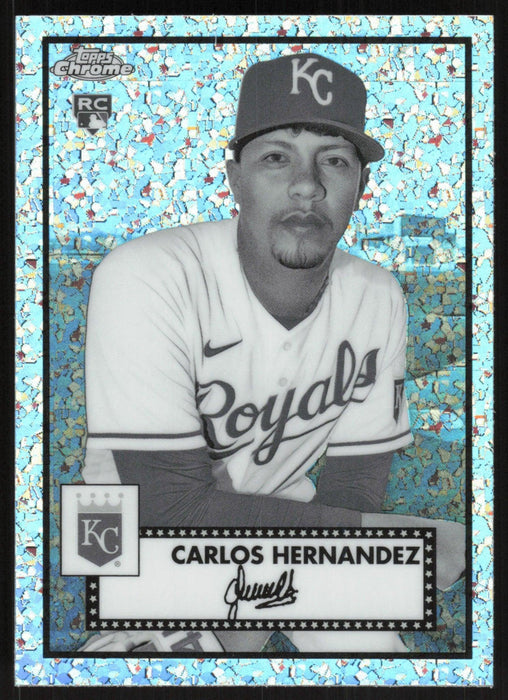 Carlos Hernandez 2021 Topps Chrome Platinum Anniversary # 44 RC Black & White Mini Diamonds Kansas City Royals - Collectible Craze America