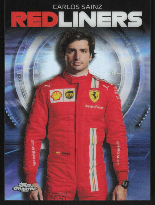 Carlos Sainz 2021 Topps Chrome Formula 1 Redliners # RL-8 Insert - Collectible Craze America