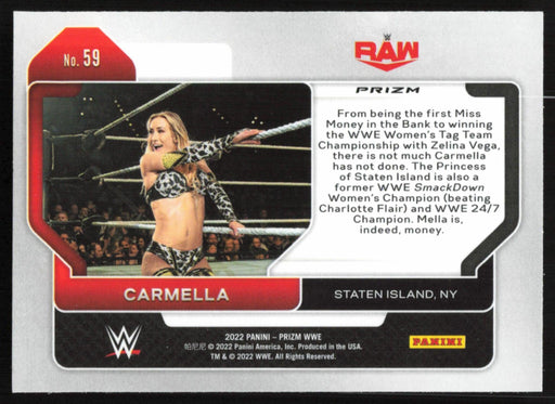 Carmella 2022 Panini Prizm WWE # 59 Red White Blue Prizm Raw - Collectible Craze America