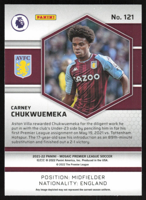 Carney Chukwuemeka 2021 Panini Mosaic Premier League # 121 RC Aston Villa Base - Collectible Craze America