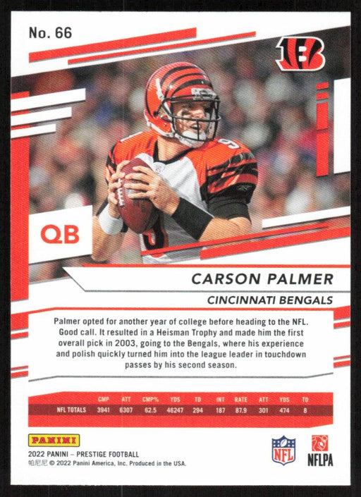 Carson Palmer 2022 Panini Prestige # 66 Cincinnati Bengals - Collectible Craze America