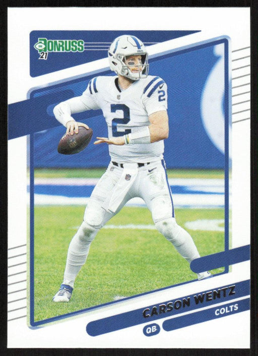 Carson Wentz 2021 Donruss Football # 147 Indianapolis Colts Base - Collectible Craze America