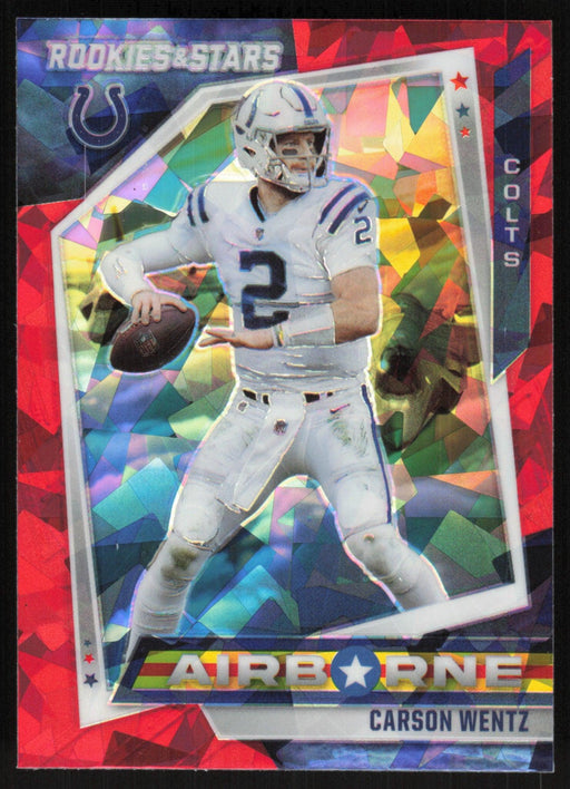 Carson Wentz 2021 Panini Rookies & Stars # AB-15 Airborne Red Ice Indianapolis Colts - Collectible Craze America