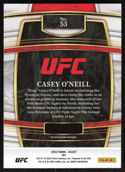 Casey O'Neill 2022 Panini Select UFC # 53 RC Concourse - Collectible Craze America