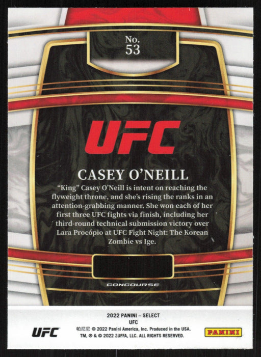 Casey O'Neill 2022 Panini Select UFC # 53 RC Concourse - Collectible Craze America