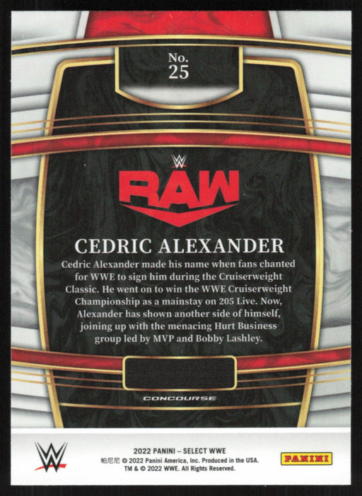 Cedric Alexander 2022 Panini Select WWE # 25 Raw Concourse Base - Collectible Craze America