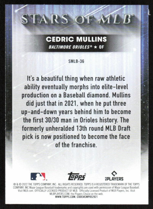Cedric Mullins 2022 Topps Series 2 # SMLB-36 Stars of MLB Baltimore Orioles - Collectible Craze America