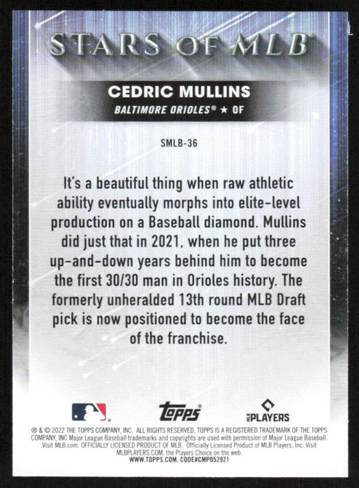 Cedric Mullins 2022 Topps Series 2 # SMLB-36 Stars of MLB Baltimore Orioles - Collectible Craze America