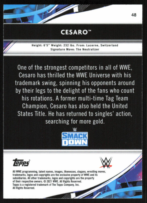 Cesaro 2021 Topps Finest WWE # 48 - Collectible Craze America