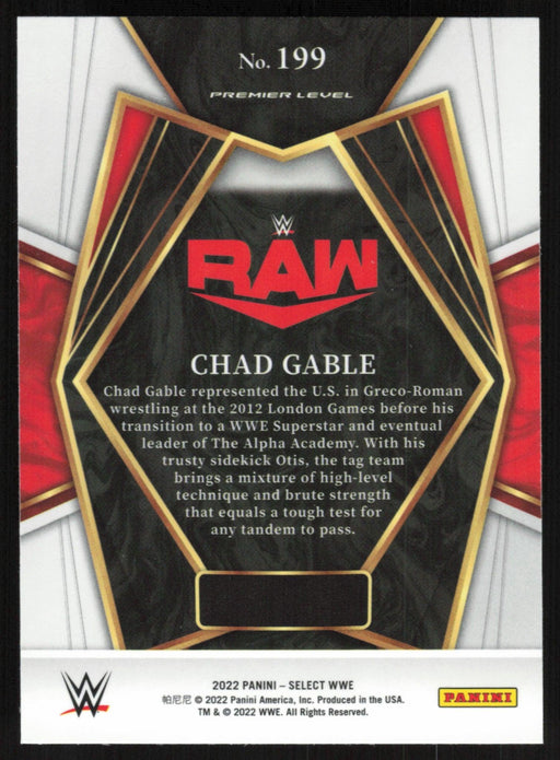 Chad Gable 2022 Panini Select WWE # 199 Raw Premier Level Base - Collectible Craze America