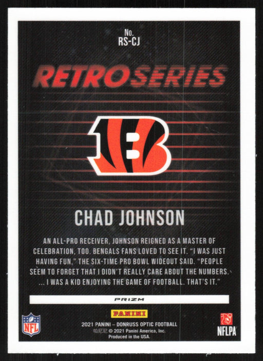 Chad Johnson 2021 Donruss Optic Retro Series # RS-CJ Silver Prizm Cincinnati Bengals - Collectible Craze America