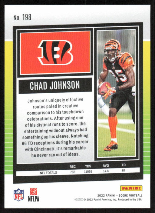 Chad Johnson 2022 Panini Score Football # 198 Base Cincinnati Bengals - Collectible Craze America