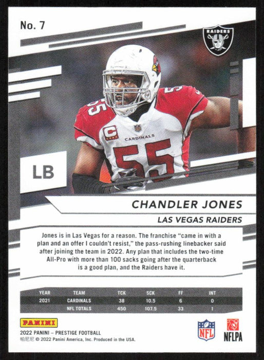 Chandler Jones 2022 Panini Prestige # 7 Las Vegas Raiders - Collectible Craze America