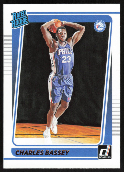 Charles Bassey 2021 Donruss Rated Rookie # 213 RC Philadelphia 76ers - Collectible Craze America