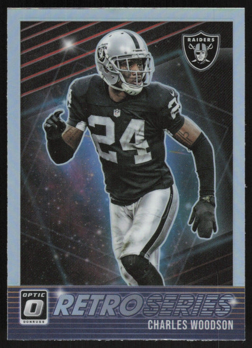 Charles Woodson 2021 Donruss Optic Retro Series # RS-CW Silver Prizm Oakland Raiders - Collectible Craze America