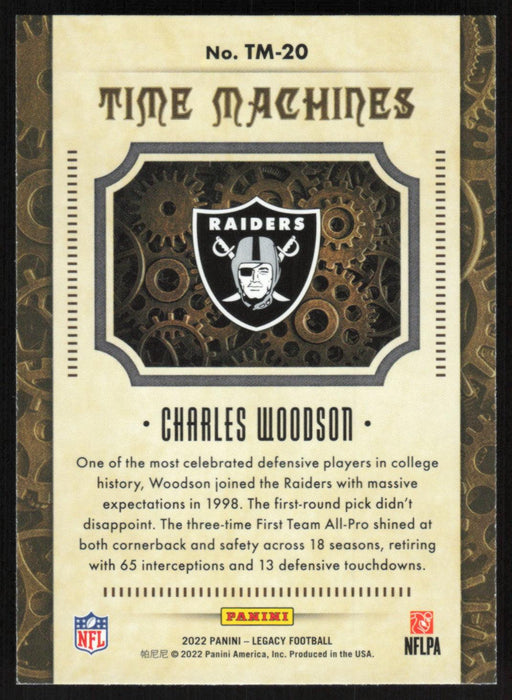 Charles Woodson 2022 Panini Legacy Time Machines # TM-20 Oakland Raiders - Collectible Craze America