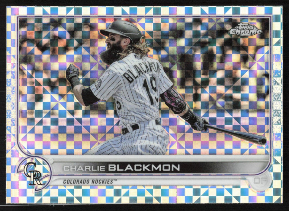 Charlie Blackmon 2022 Topps Chrome # 37 X-Fractor Colorado Rockies - Collectible Craze America