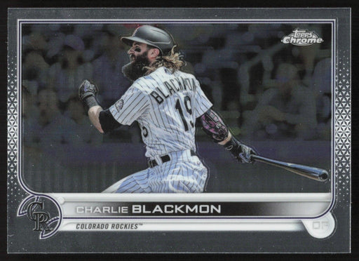 Charlie Blackmon 2022 Topps Chrome Baseball # 37 Colorado Rockies Base - Collectible Craze America