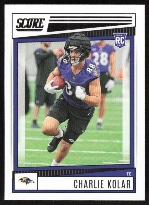 Charlie Kolar 2022 Panini Score Football # 374 RC Base Baltimore Ravens - Collectible Craze America