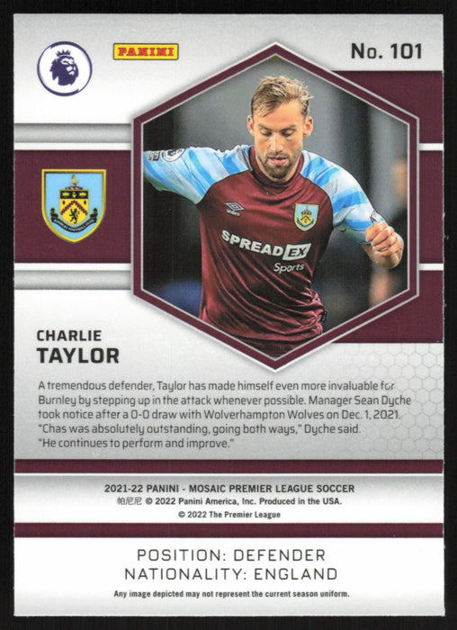 Charlie Taylor 2021 Panini Mosaic Premier League # 101 Burnley Base - Collectible Craze America