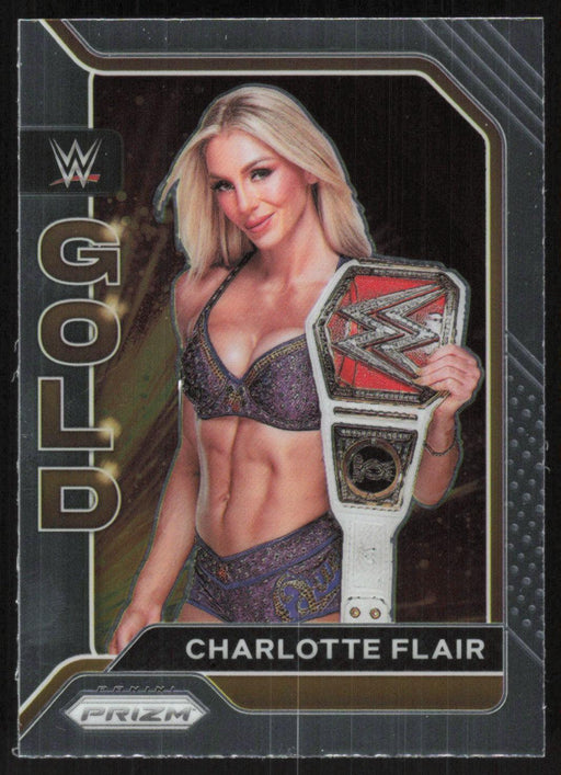 Charlotte Flair 2022 Panini Prizm WWE # 18 WWE Gold SmackDown - Collectible Craze America