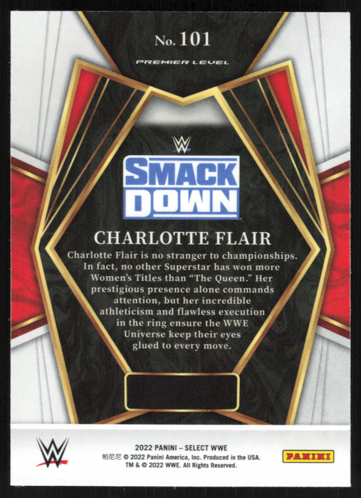 Charlotte Flair 2022 Panini Select WWE # 101 SmackDown Premier Level Base - Collectible Craze America