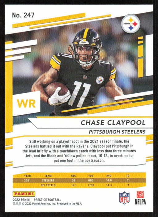 Chase Claypool 2022 Panini Prestige # 247 Pittsburgh Steelers - Collectible Craze America