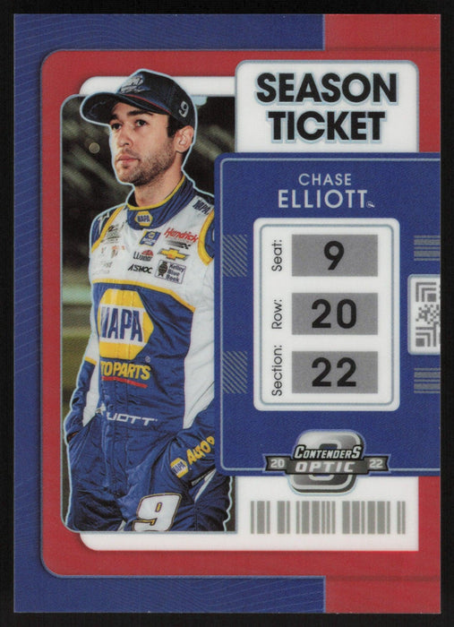 Chase Elliott 2022 Panini Chronicles Racing Contenders Optic # 9 Red 96/99 - Collectible Craze America