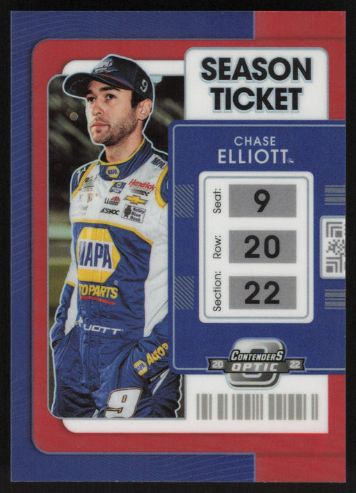Chase Elliott 2022 Panini Chronicles Racing Contenders Optic # 9 Red 96/99 - Collectible Craze America