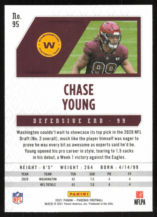 Chase Young 2021 Panini Phoenix # 95 Washington Football Team Base - Collectible Craze America