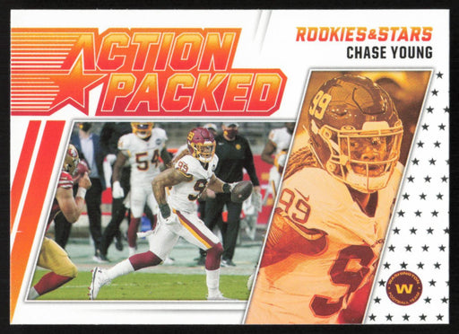 Chase Young 2021 Panini Rookie & Stars # AP-16 Action Packed Washington Football Team - Collectible Craze America