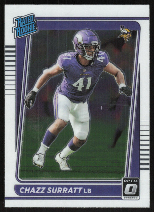 Chazz Surratt 2021 Donruss Optic Rated Rooke # 280 RC Minnesota Vikings Base - Collectible Craze America