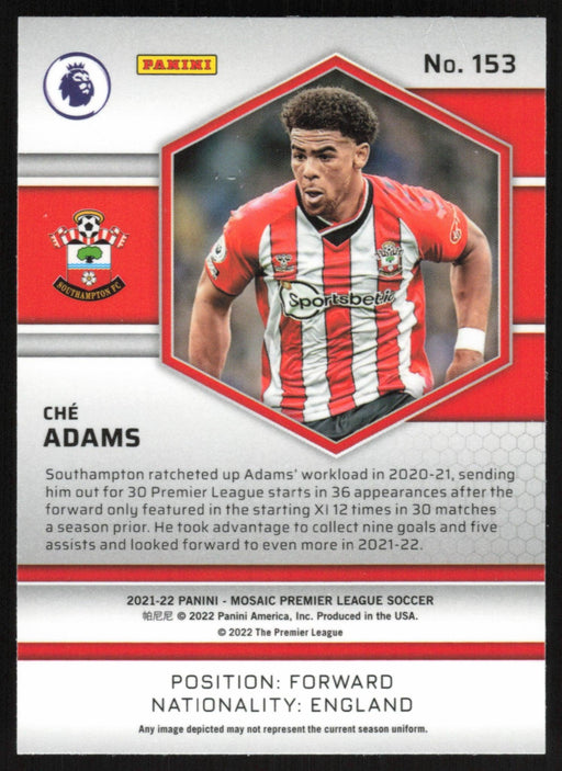 Che Adams 2021 Panini Mosaic Premier League # 153 Southampton Base - Collectible Craze America