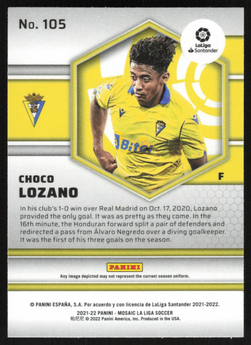 Choco Lozano 2021 Panini Mosaic La Liga # 105 Cadiz CF Base - Collectible Craze America