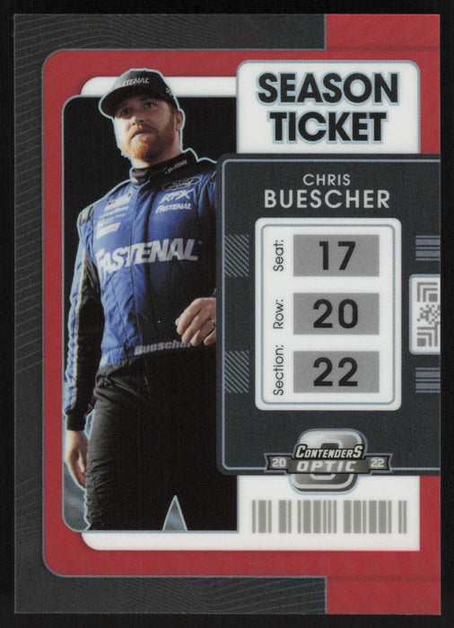 Chris Buescher 2022 Panini Chronicles Racing Contenders Optic # 1 Red 22/99 - Collectible Craze America
