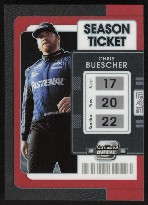 Chris Buescher 2022 Panini Chronicles Racing Contenders Optic # 1 Red 22/99 - Collectible Craze America