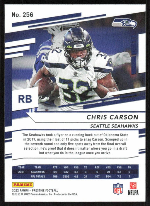 Chris Carson 2022 Panini Prestige # 256 Seattle Seahawks - Collectible Craze America