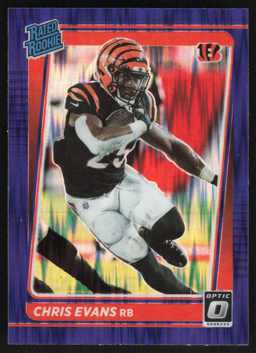 Chris Evans 2021 Donruss Optic Rated Rookie # 294 RC Purple Shock Cincinnati Bengals - Collectible Craze America