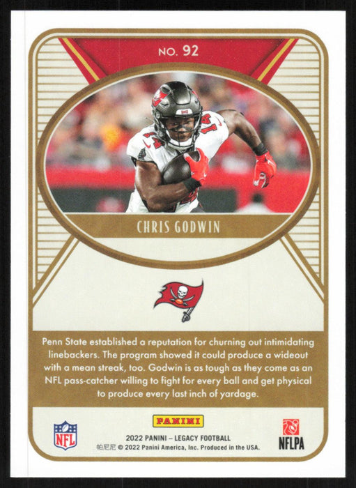 Chris Godwin 2022 Panini Legacy Football Base # 92 Tampa Bay Buccaneers - Collectible Craze America