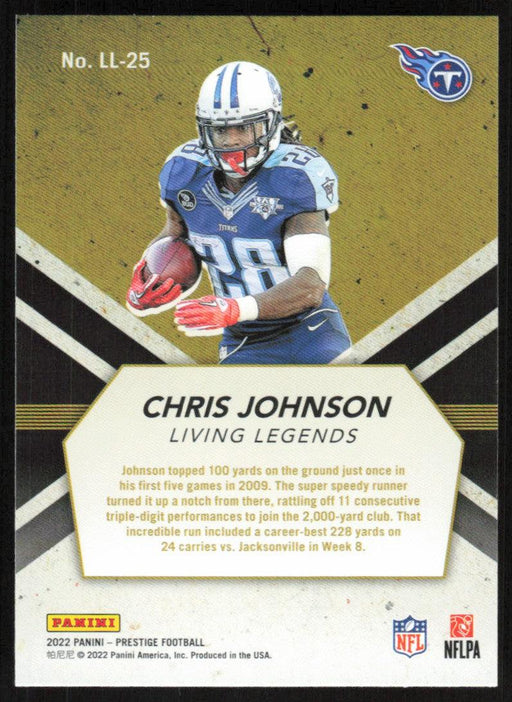 Chris Johnson 2022 Panini Prestige Living Legends # LL-25 Insert Tennessee Titans - Collectible Craze America