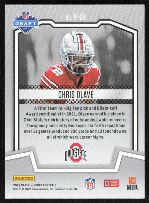 Chris Olave 2022 Panini Score Football # P-CO RC PROtential Ohio State Buckeyes - Collectible Craze America