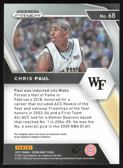 Chris Paul 2021 Panini Prizm Draft Picks # 68 Wake Forest Demon Deacons - Collectible Craze America