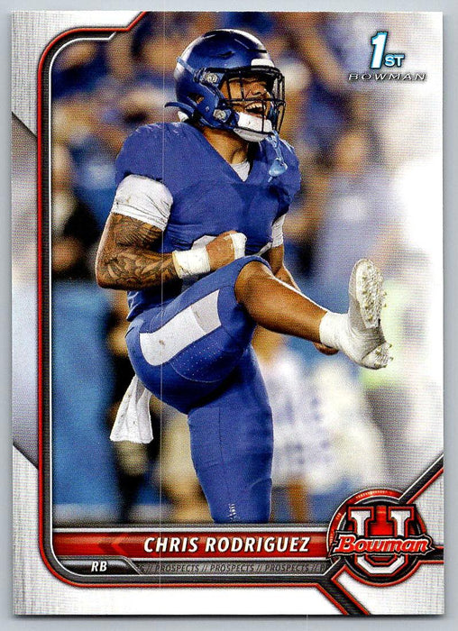 Chris Rodriguez 2021 Bowman University Football # 20 Kentucky Wildcats 1st Bowman - Collectible Craze America