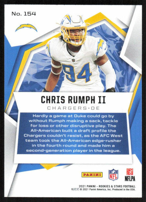 Chris Rumph II 2021 Panini Rookies & Stars # 154 RC Los Angeles Chargers Base - Collectible Craze America