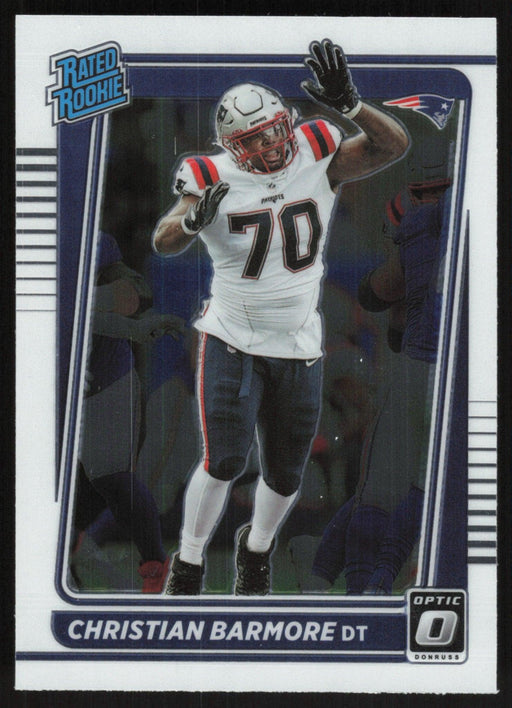 Christian Barmore 2021 Donruss Optic Rated Rooke # 268 RC New England Patriots Base - Collectible Craze America