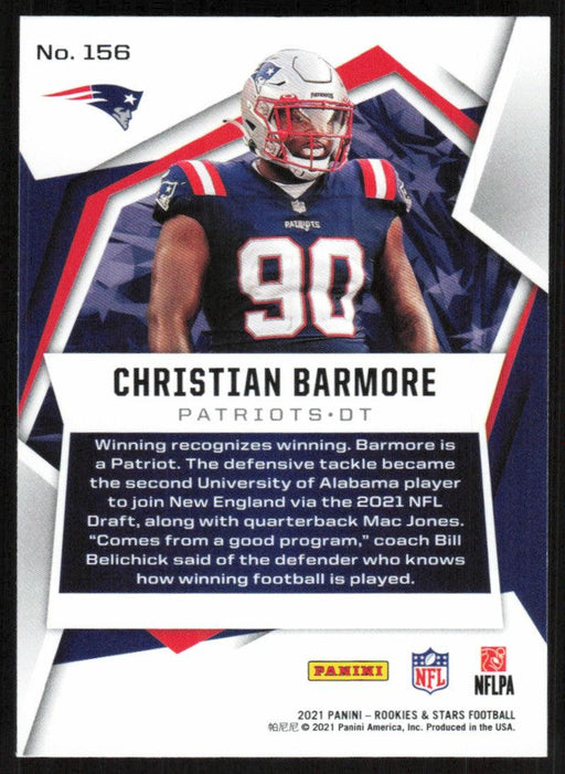 Christian Barmore 2021 Panini Rookies & Stars # 156 RC New England Patriots Base - Collectible Craze America