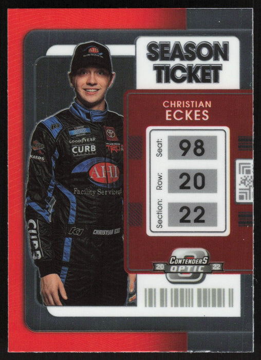 Christian Eckes 2022 Panini Chronicles Racing Contenders Optic # 3 - Collectible Craze America