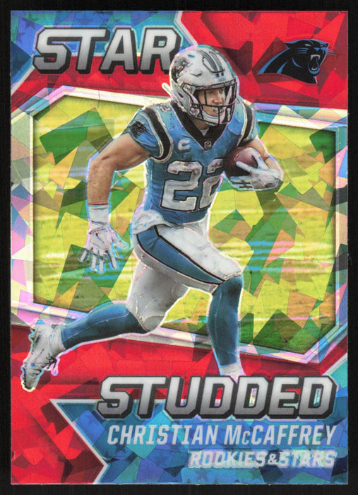 Christian McCaffrey 2021 Panini Rookies & Stars # SS-1 Star Studded Red Ice Carolina Panthers - Collectible Craze America