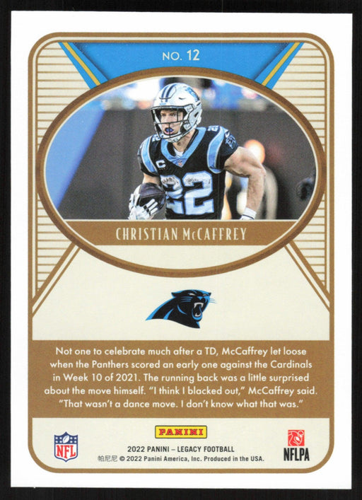 Christian McCaffrey 2022 Panini Legacy # 12 Red 123/299 Carolina Panthers - Collectible Craze America